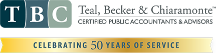Teal, Becker & Chiaramonte Certified Public Accountants - Celebrating 50 Years of Service
